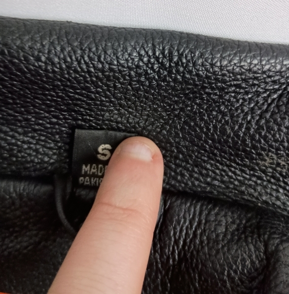 FIRST CLASSICS Preppy Biker Outdoors S Motorcycle Black Leather Jacket (#1,241) - Picture 4 of 10